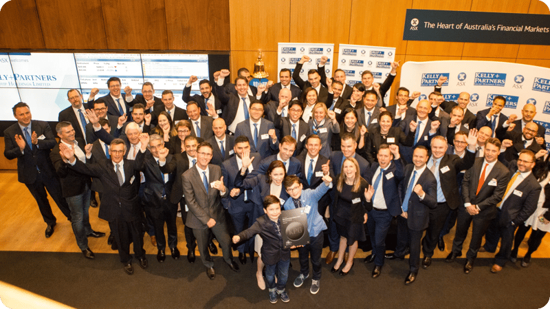 Kelly+Partners Staff At ASX During IPO