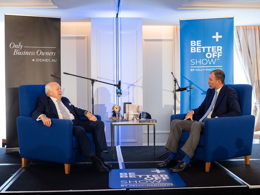 Brett Kelly with John Howard on the Be Better Off Show