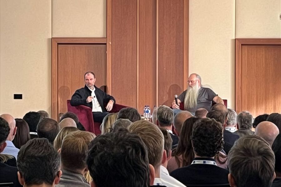 Brett Kelly with Mark Leonard, founder of Constellation Software