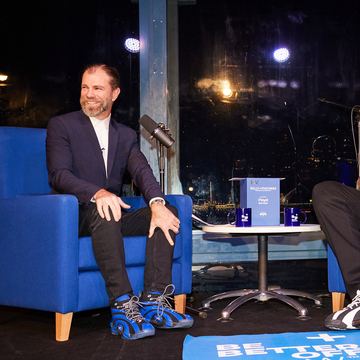 Brett Kelly with Shaquille O'Neal on the Be Better Off Show